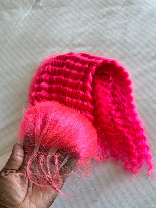 Pretty in PINK Pre-Crimped Curly Unit