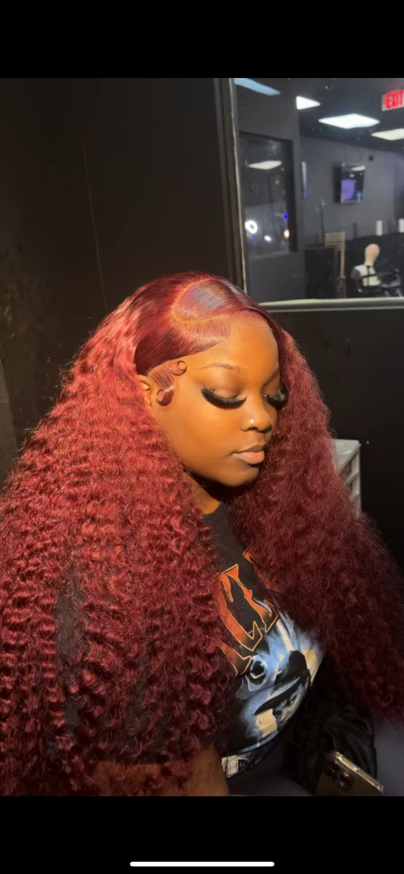 Deepwave Burgundy Wig